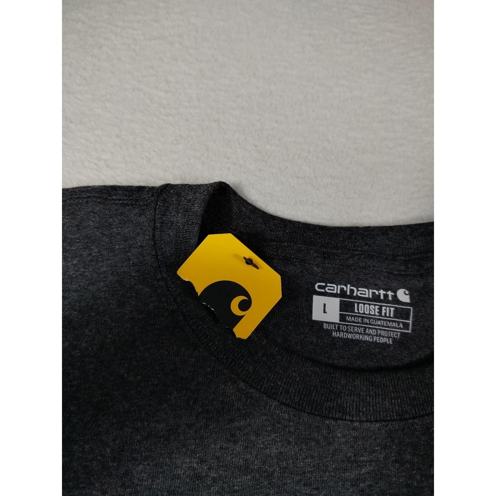 Carhartt Shirt Mens Large Gray Loose‎ Fit K87 Pocket Tee Workwear Tagless Casual - Picture 6 of 10